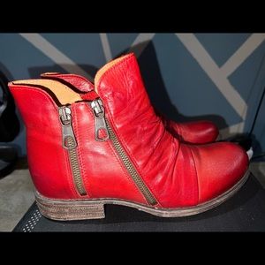 Miz Mooz red booties